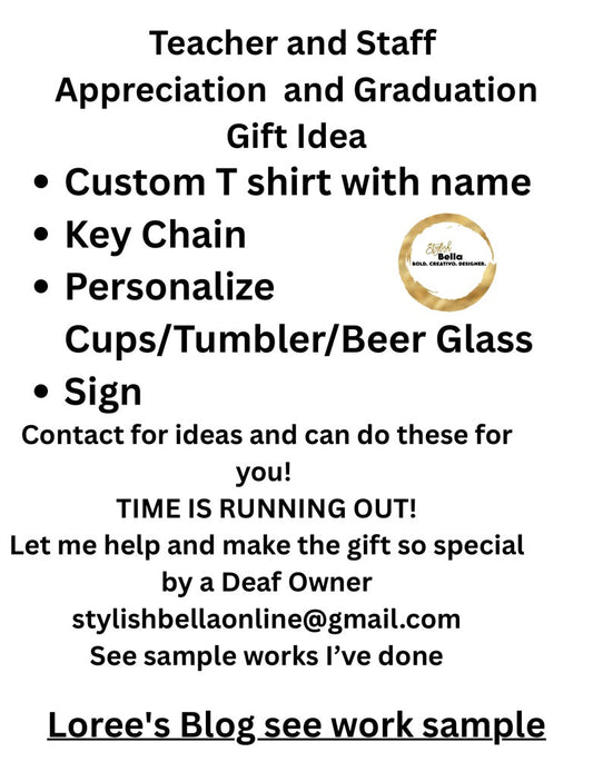 Need a special unique gift for Mother's Day, Teacher Staff appreciation or Graduation?