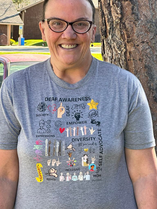 A customer is rocking her T shirt that I created and designed!