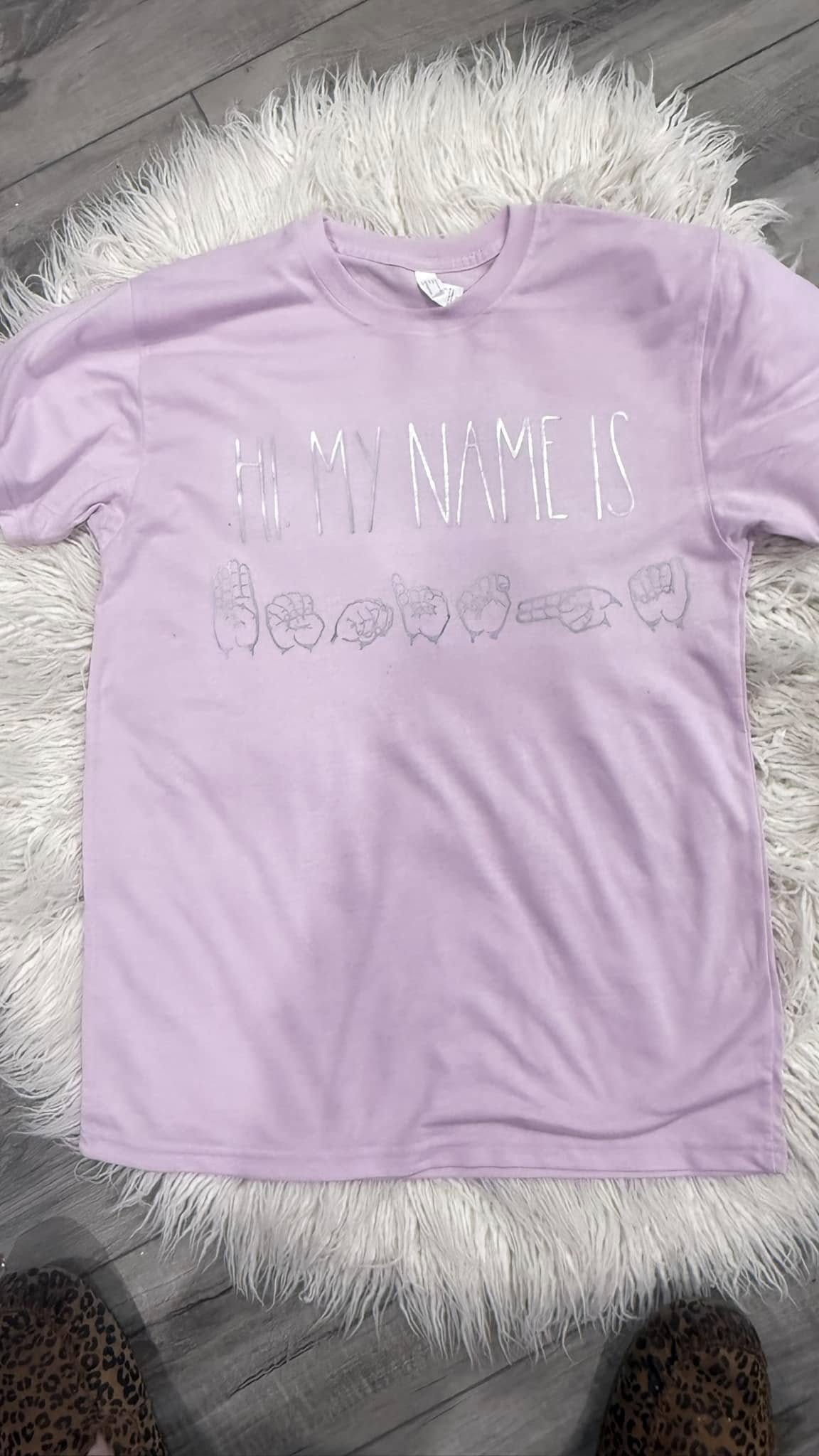 Hi My Name is...ASL first name T shirt